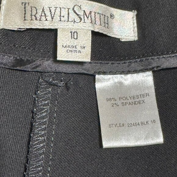 Travelsmith Womens Classic Black Pants Size 10 Polyester Spandex Blend - Picture 3 of 7